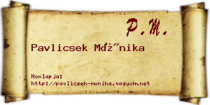 Pavlicsek Mónika névjegykártya