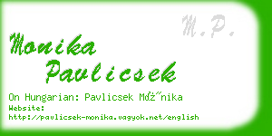 monika pavlicsek business card